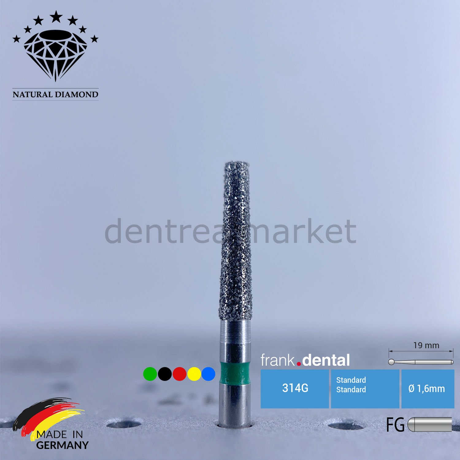 Doğal Elmas Frez - Aeratör - 847 - Konik - 5 Adet