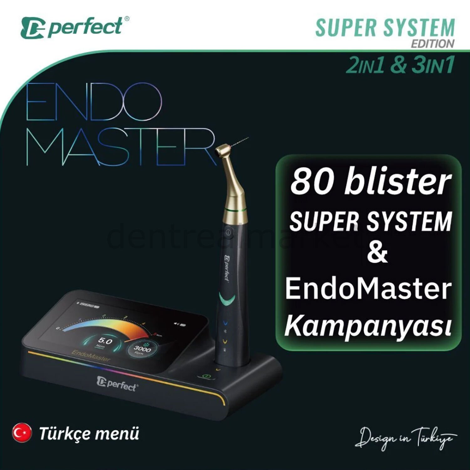 Endo Master Endomotor & 80 Adet Super System Kanal Eğesi Kampanya