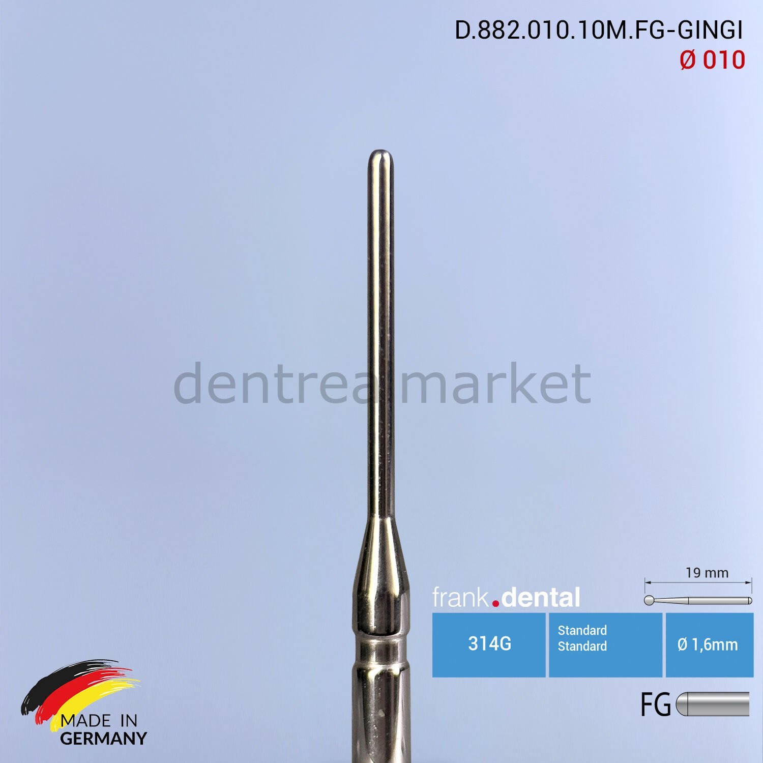 Gingiburs Gingiva Yumuşak Doku ve Gingivektomi Frezi - 882 -  Ø 010
