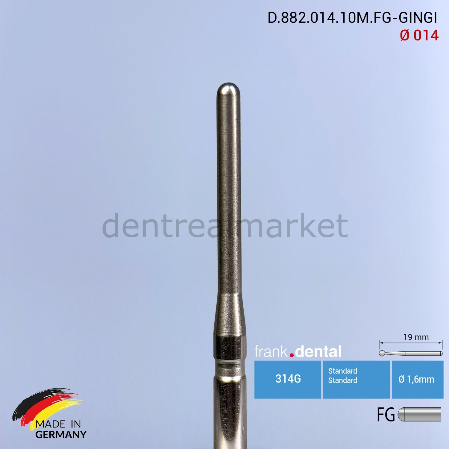 Gingiburs Gingiva Yumuşak Doku ve Gingivektomi Frezi - 882 -  Ø 014