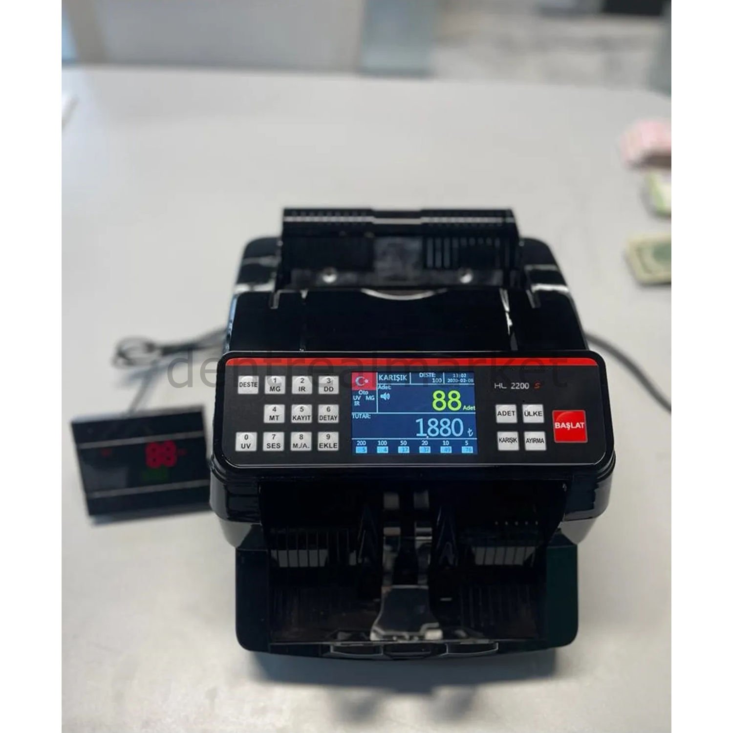 HunterTEC HL 2200 S %100 Sahte Tespit Karışık Para Sayma Makinesi