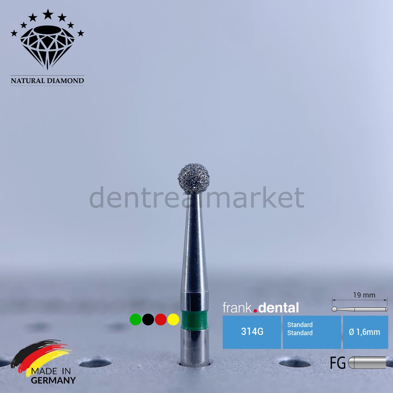 Doğal Elmas Frez - Aeratör 801 - Rond - 5 Adet