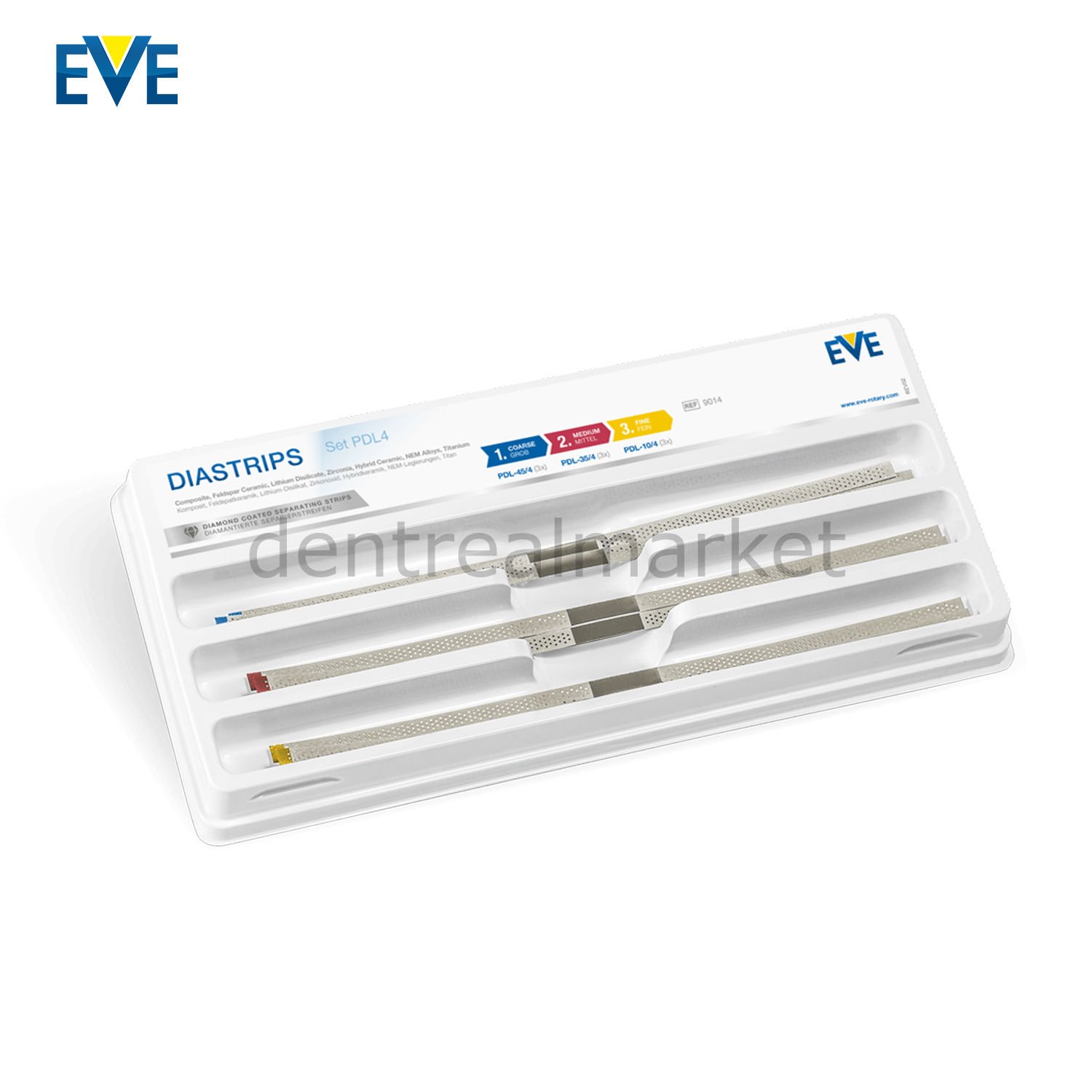 DiaStrips İnterproximal Delikli Arayüz Zımparası Set - 9 Adet / Kutu