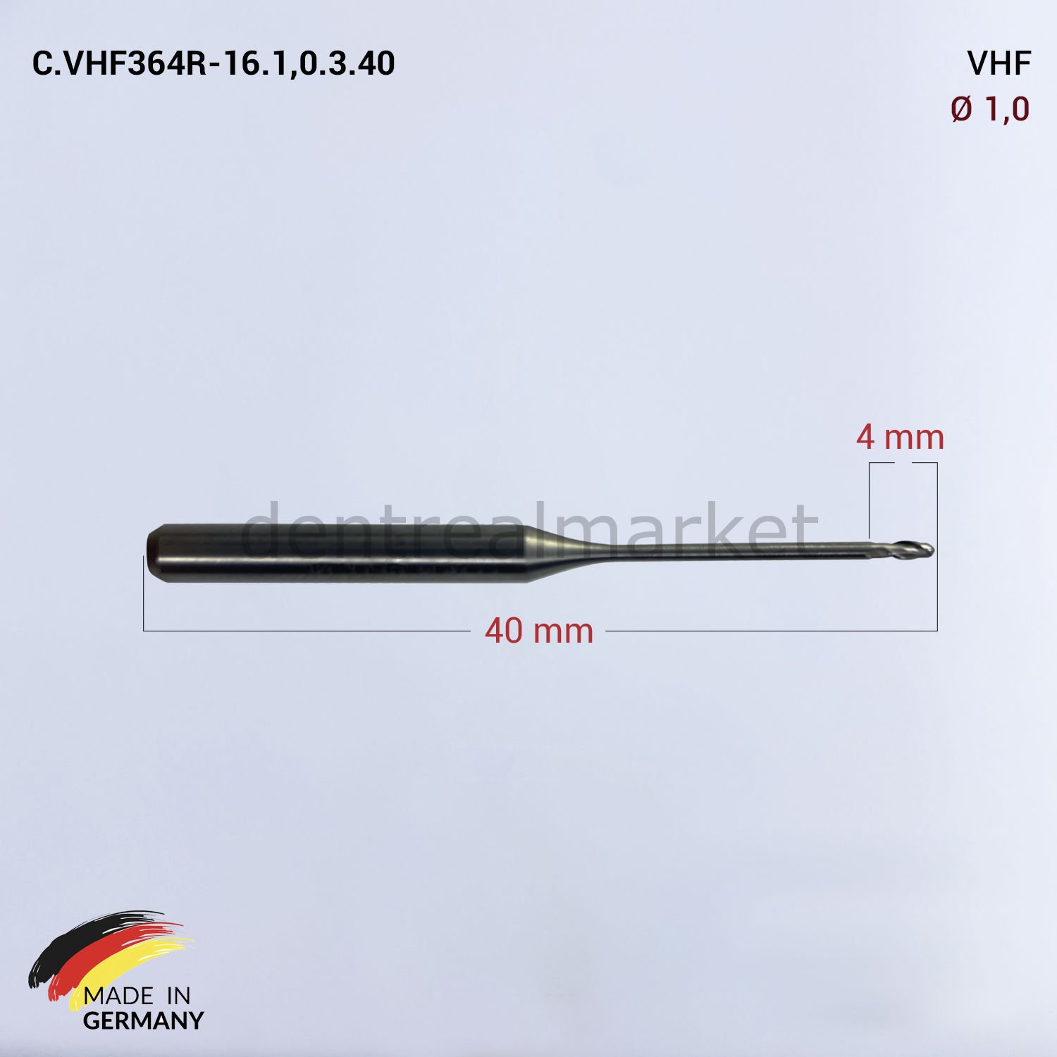 VHF Cad Cam Drill 1,0 mm