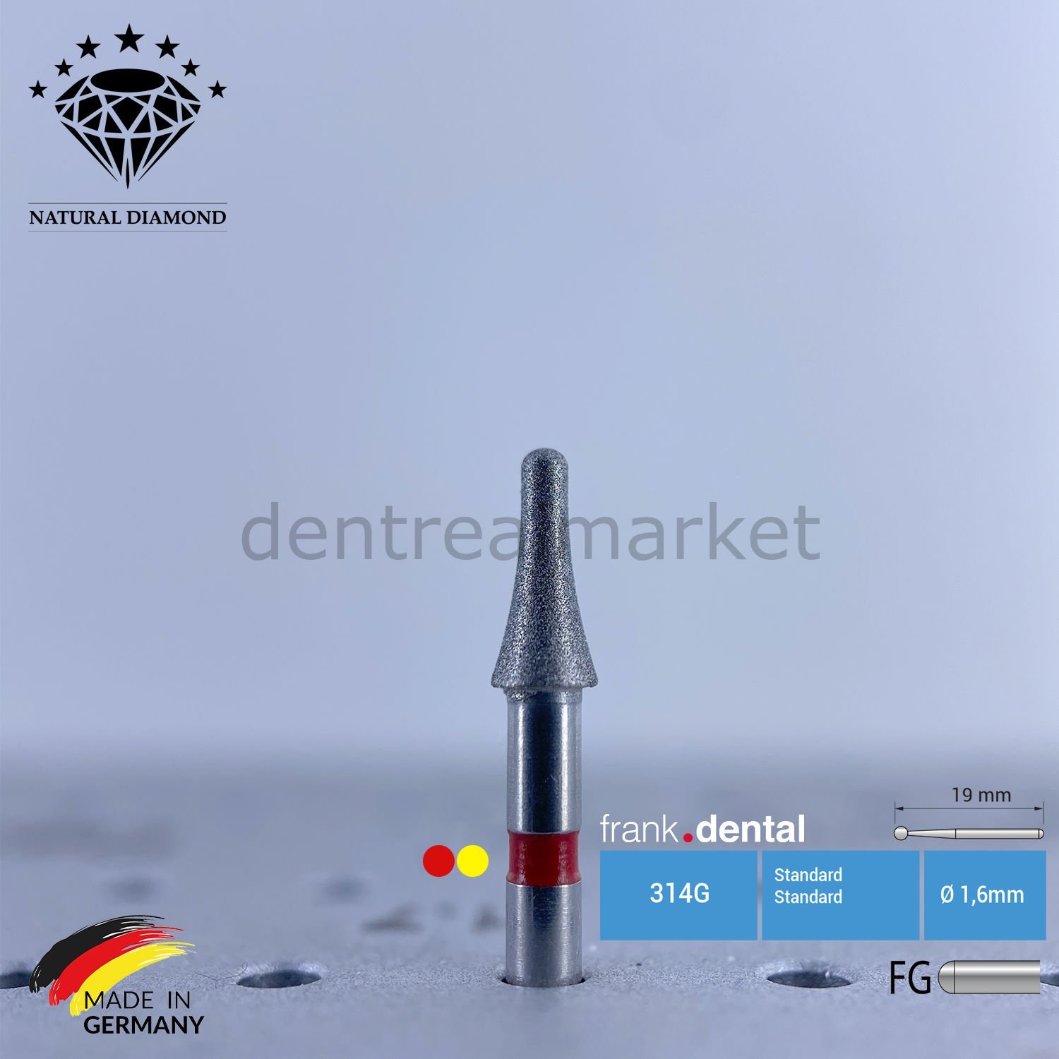 Doğal Elmas Frez - 973 - 5 Adet