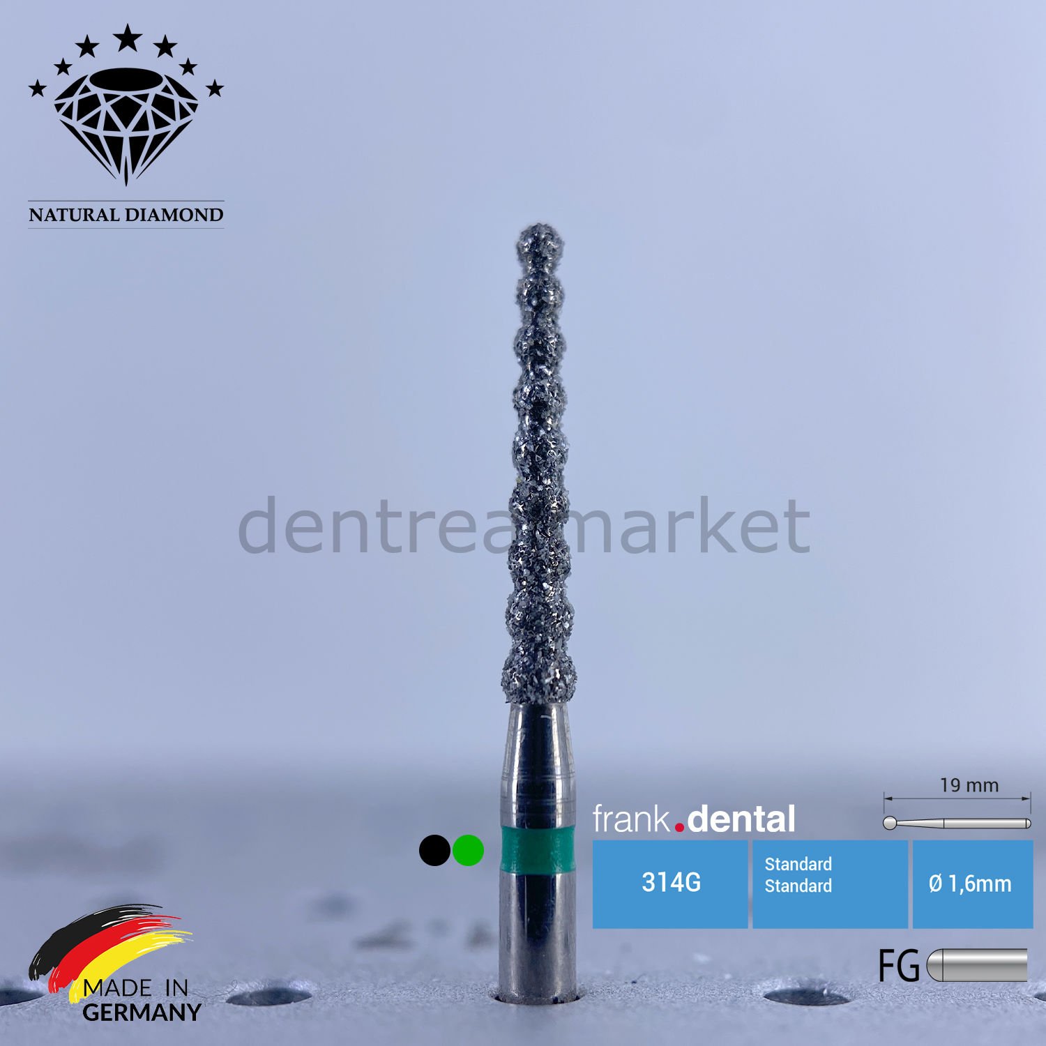 Doğal Elmas Frez - Sipiral - Aeratör 6055 - 5 Adet