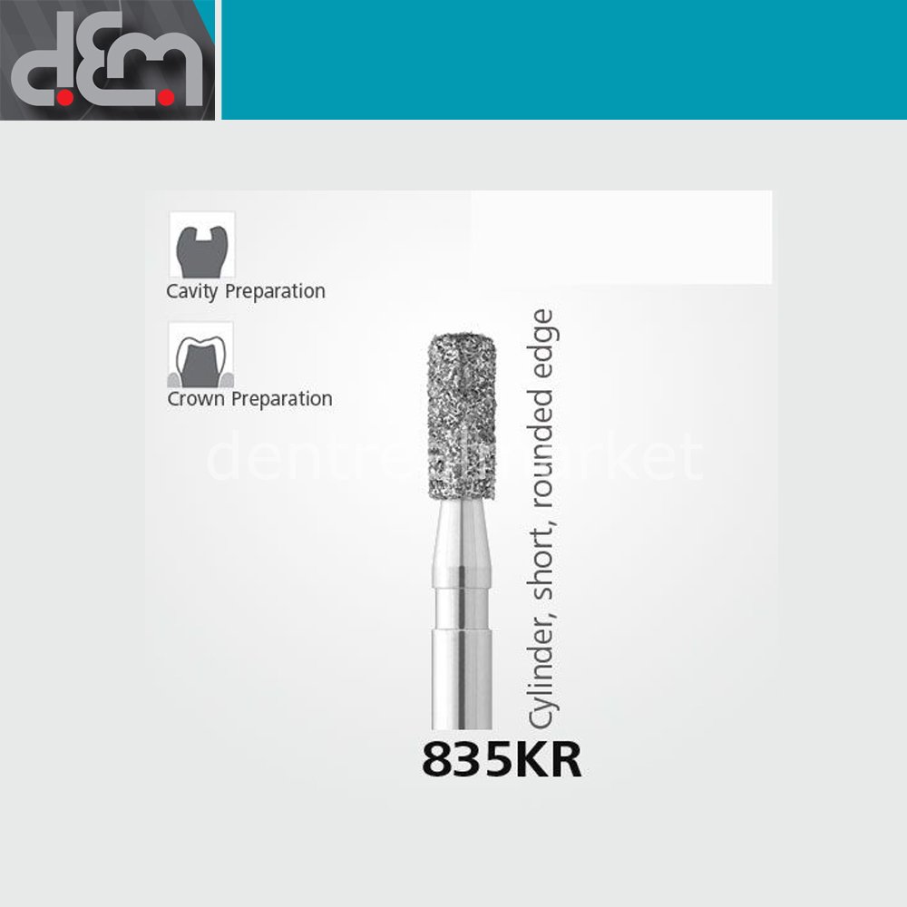 DX Sentetik Elmas Frez - 835KR - Silindir - 10 Adet