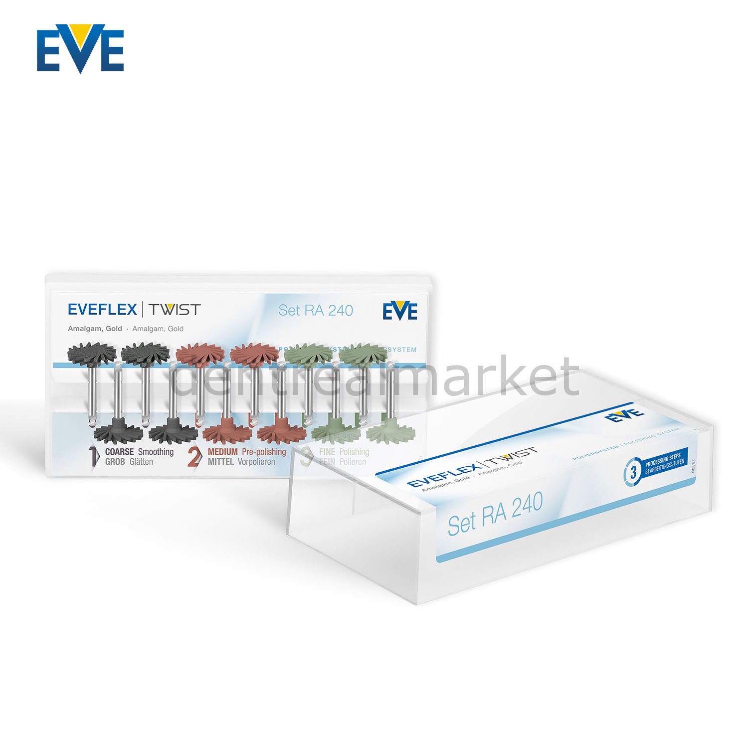 Eveflex Twist Metal ve Amalgam Cila Lastik Seti - RA240
