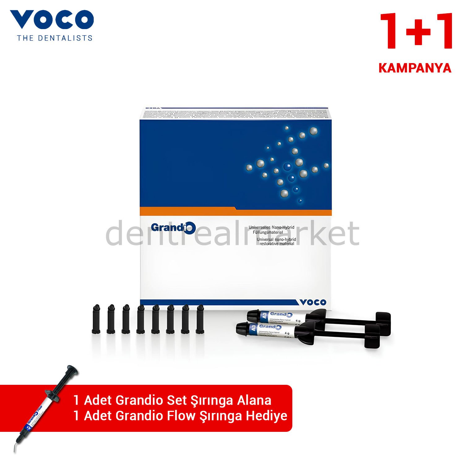 Grandio Nanohibrit Kompozit Set 3x4 gr - 1+1 Kampanya
