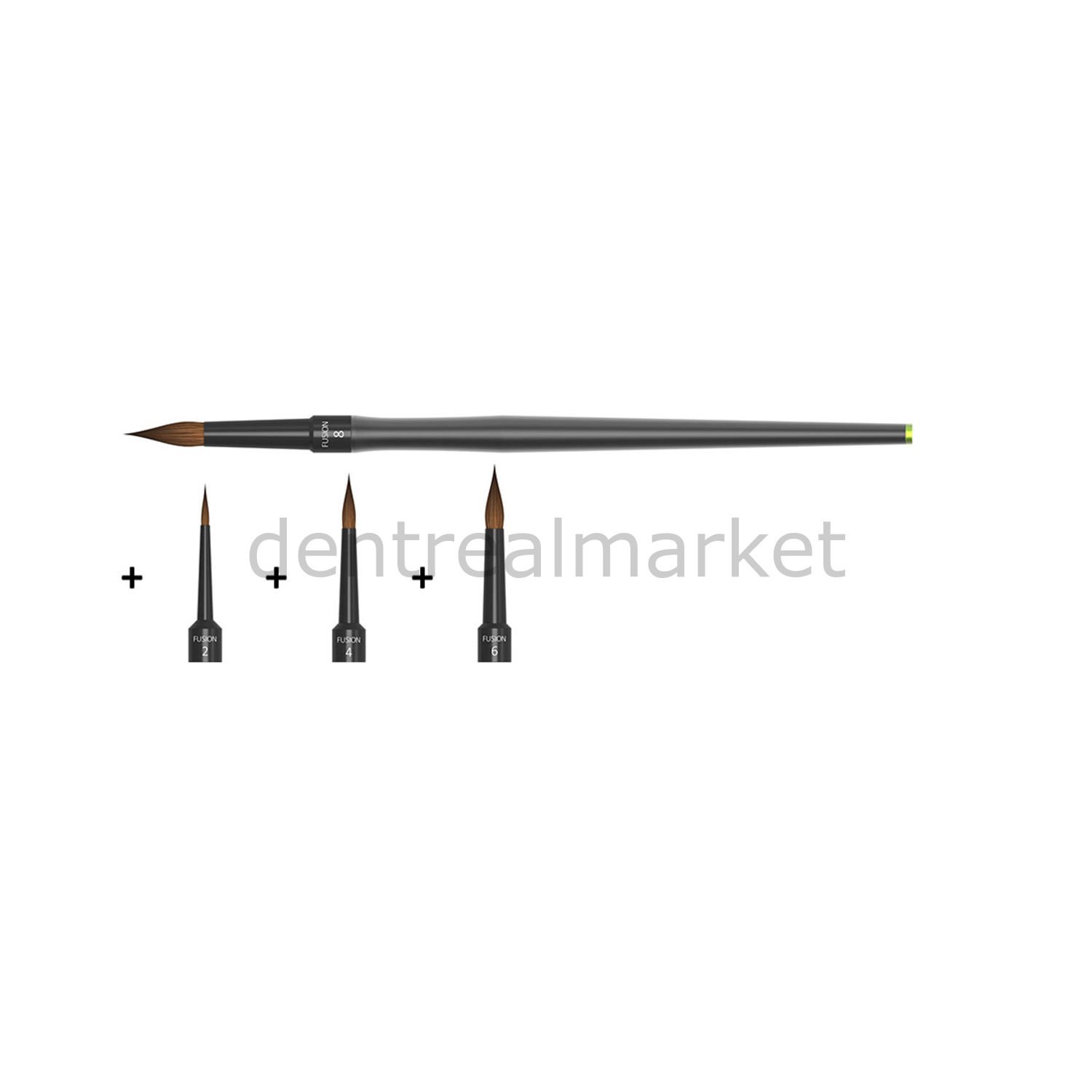 FusionBrush Premium Ceramic Brush - Kolinsky & Synthetic Fiber Fırça Seti