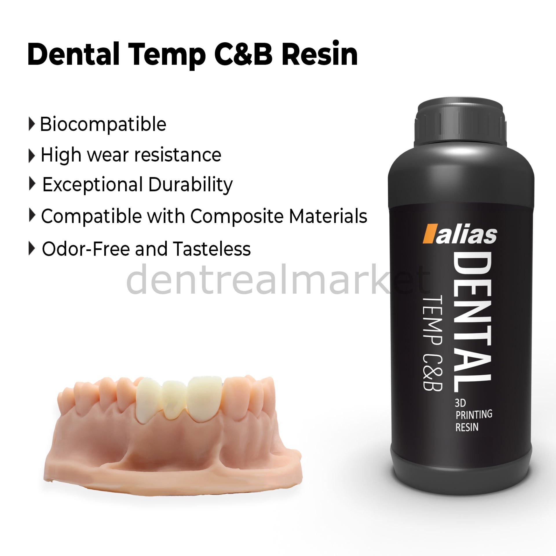3D Yazıcı Reçine - C&B Temp - Geçici Kron Köprü Reçinesi - 1000 gr