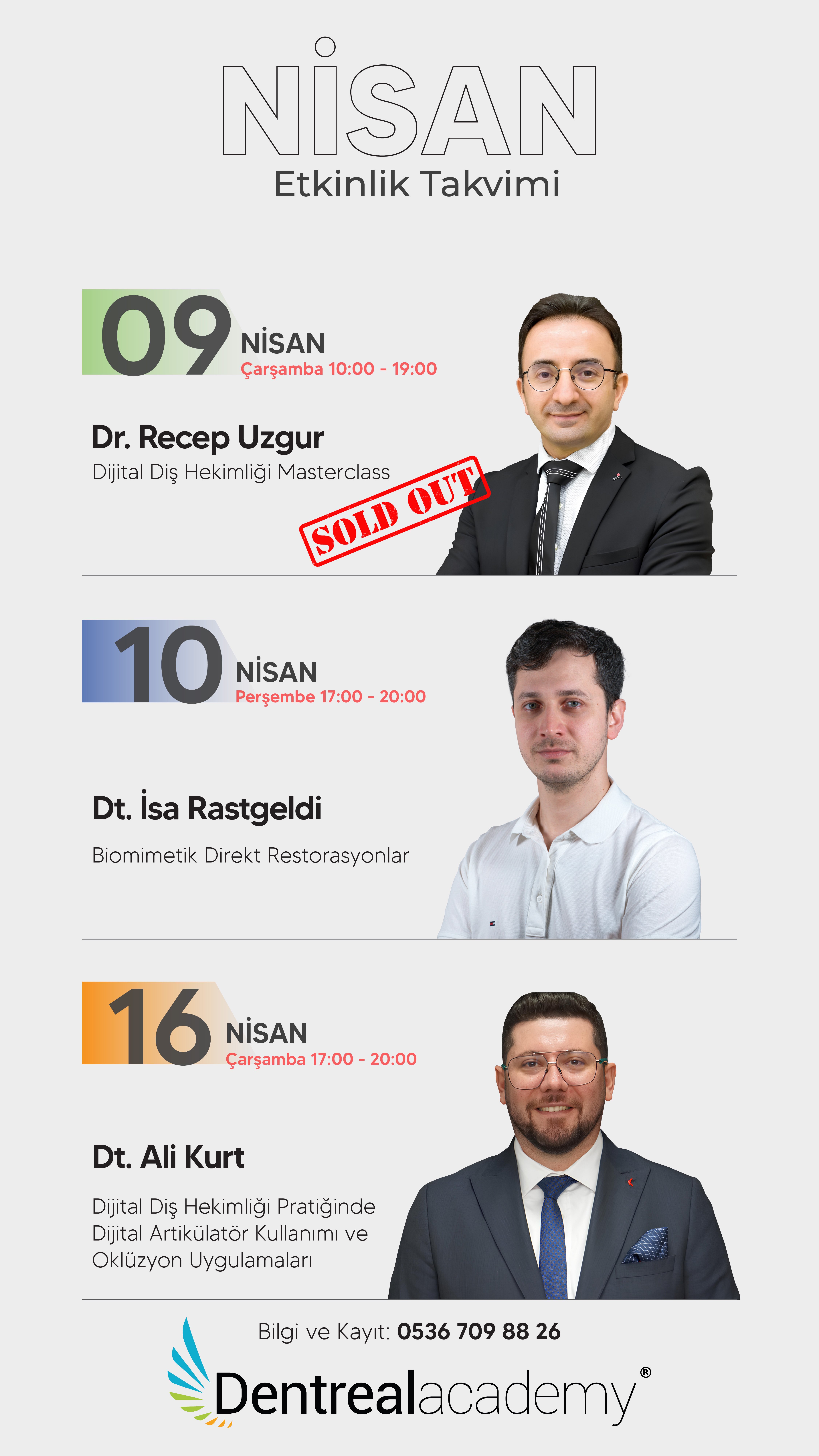 dentrealacademy 2025 nisan eğitimleri