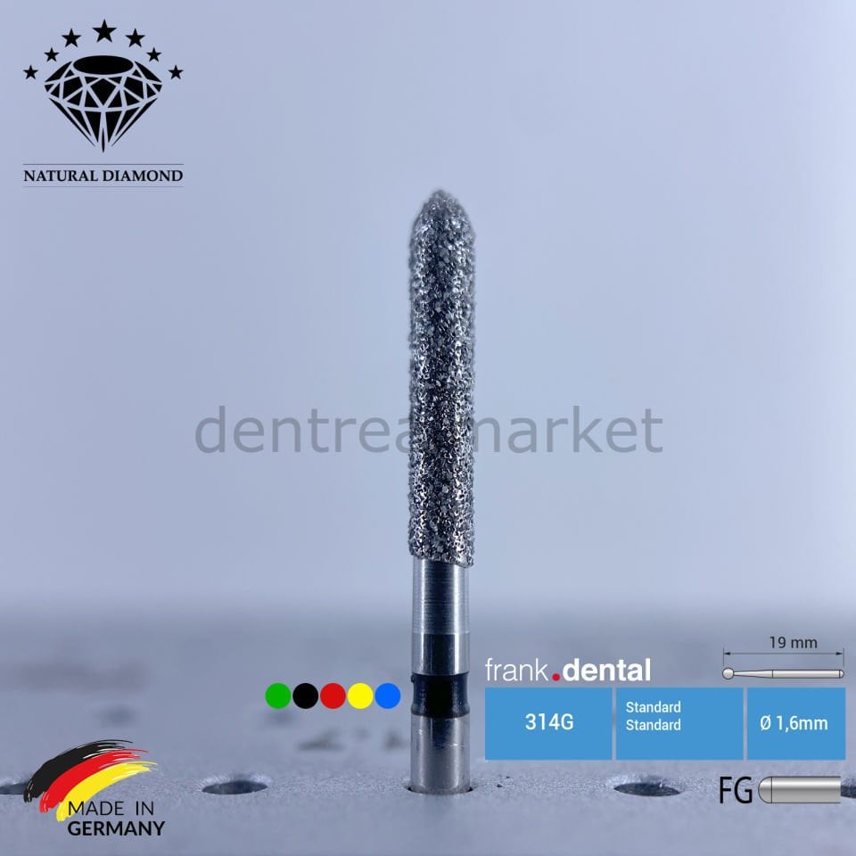 Doğal Elmas Frez -  Aeratör - 879 - Silindir Chamfer - 5 Adet