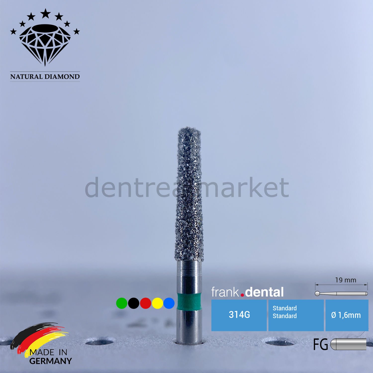 Doğal Elmas Frez - Aeratör - 847KR - Konik - 5 Adet