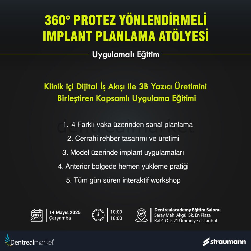 360° Protez Yönlendirmeli Implant Planlama Atölyesi - Dr. Sina Saygılı