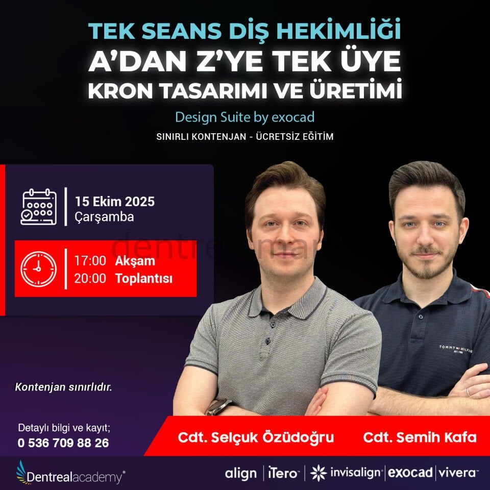 Tek Seans Diş Hekimliği A'dan Z'ye Tek Üye Kron Tasarımı ve Üretimi - Cdt. Selçük Özüdoğru - Cdt. Semih Kafa