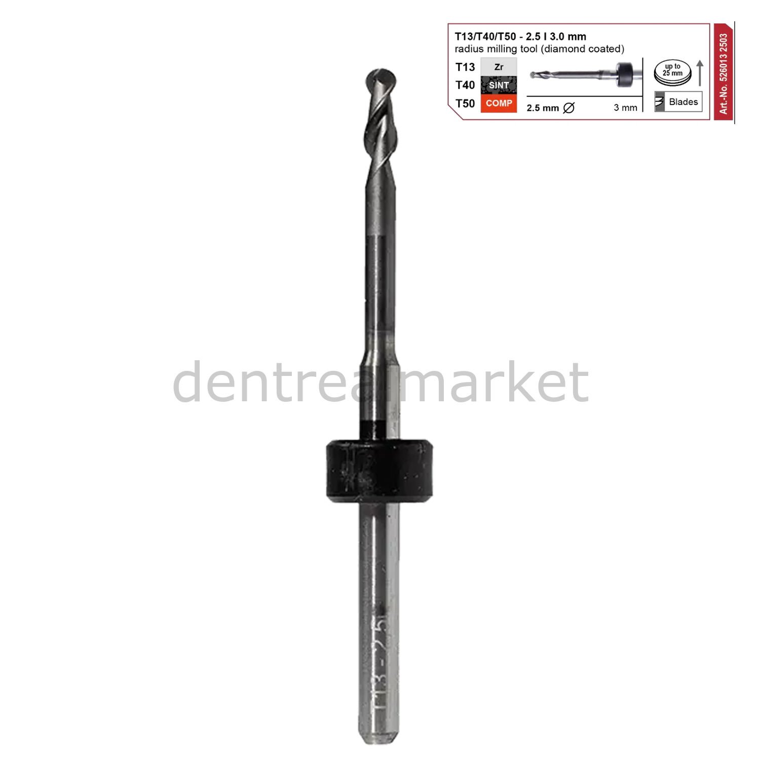 T13 - T40 - T50  Milling Freze 2,5 mm - 3 mm Şaft