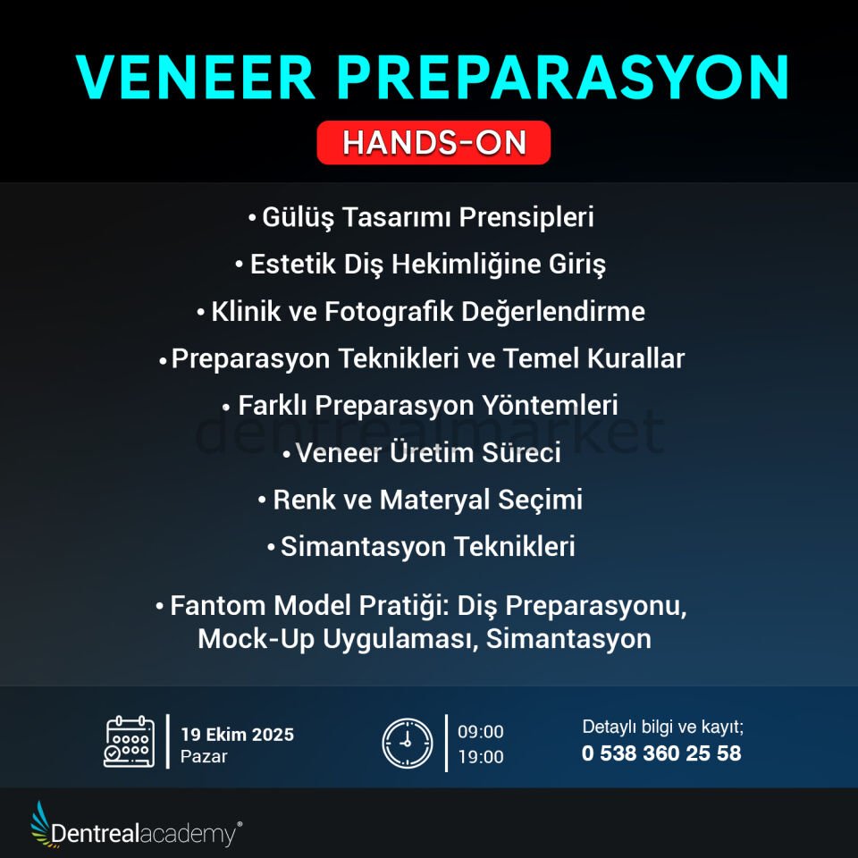 Veneer Preparasyon Hands-On - Dt. Taner Bektaş