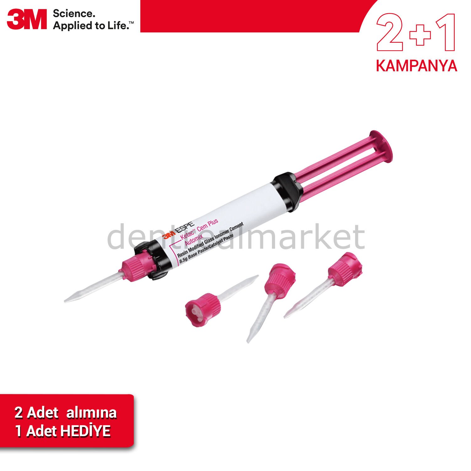 Ketac Cem Plus Automix Rezin Modifiye Camiyonomer Siman 2+1 Kampanya