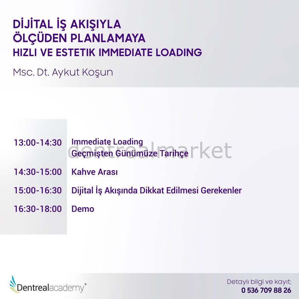 Dijital İş Akışıyla Ölçüden Planlamaya Hızlı ve Estetik Immediate Loading - Msc. Dt. Aykut Koşun