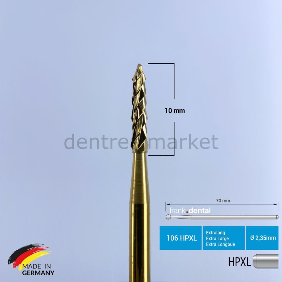 Titanyum KBB Lindemann Cerrahi Frez 70 mm - 166A HPXL