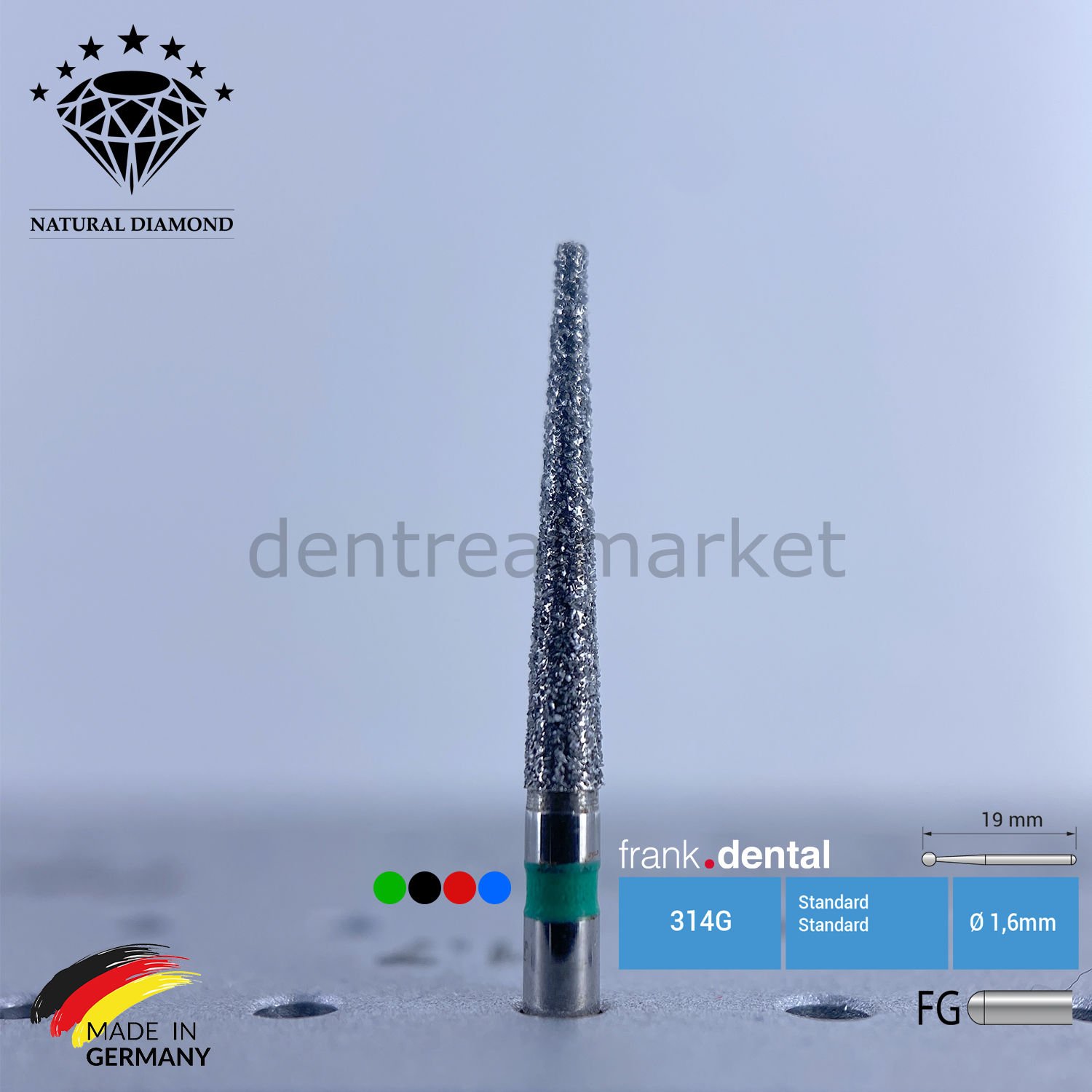 Doğal Elmas Frez - Aeratör - 848L - Konik - 5 Adet