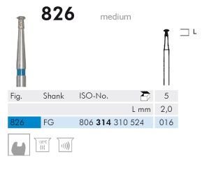 826 Sentetik Elmas Frez - 5 Adet