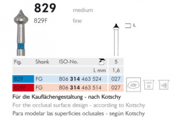 829 Sentetik Elmas Frez - 5 Adet