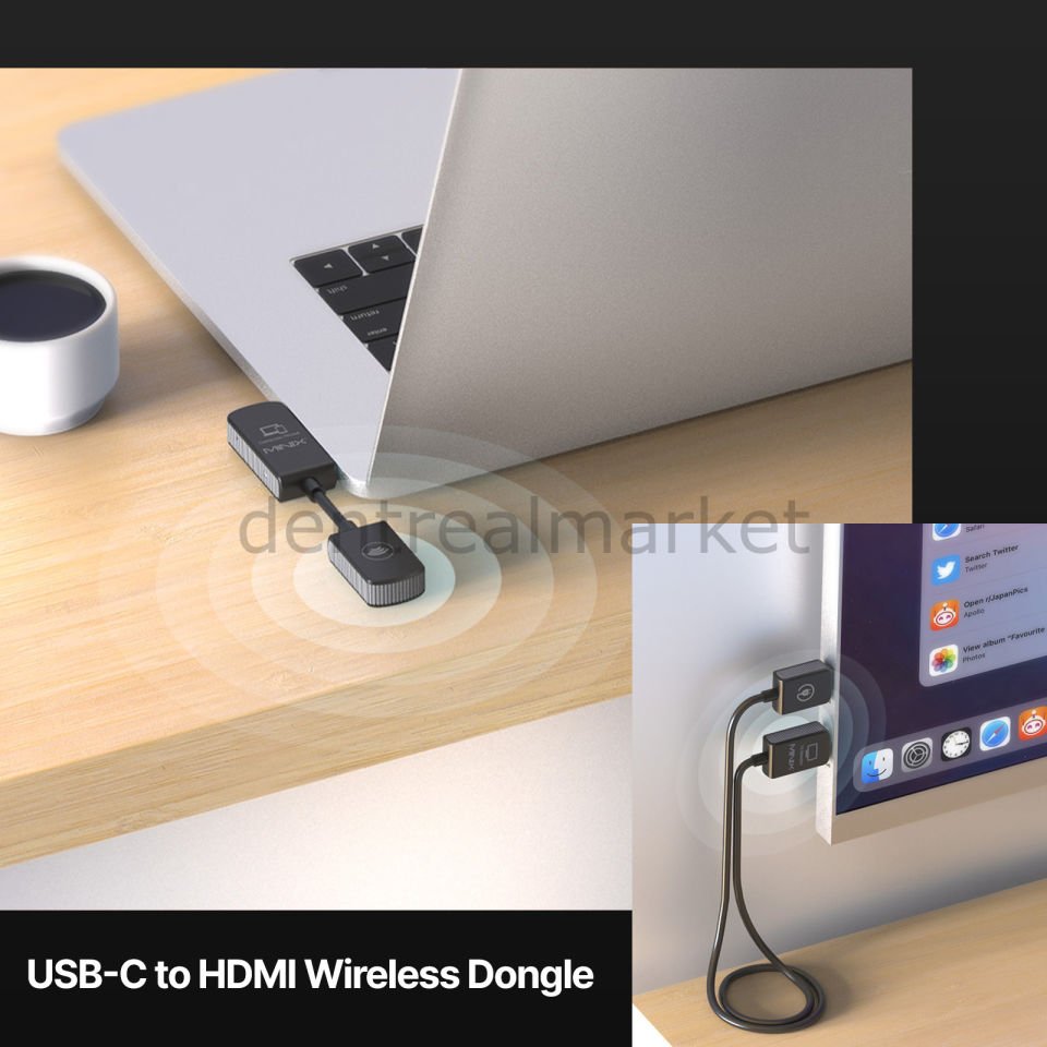 C1 USB-C Kablosuz HDMI Aktarıcı - Type-C to Hdmi