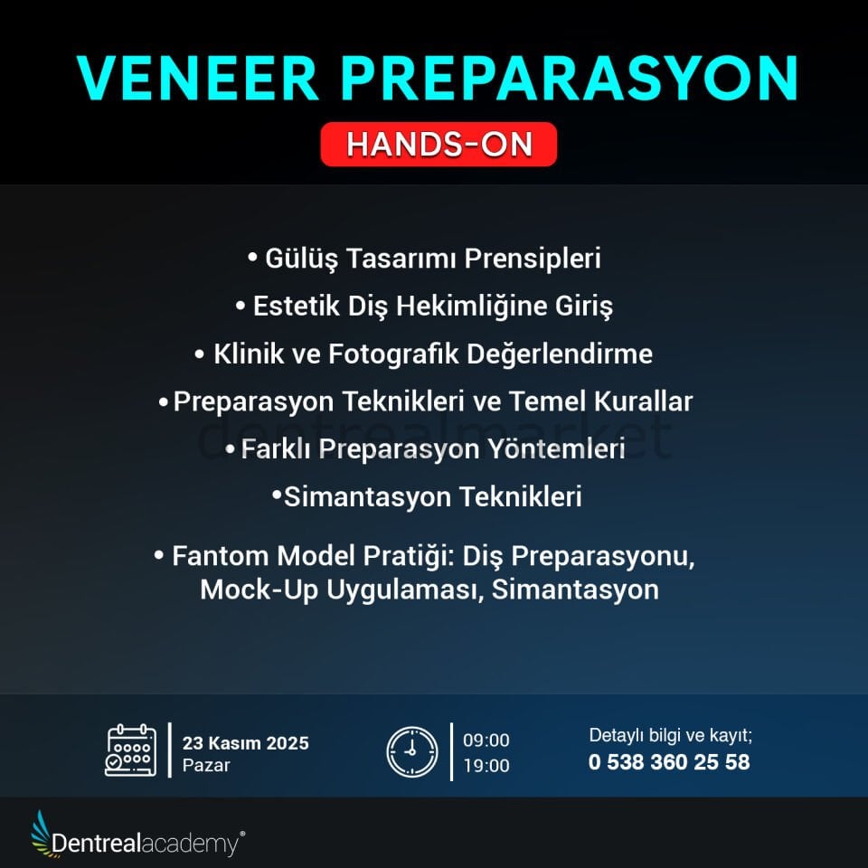 Veneer Preparasyon Hands-On - Dt. Taner Bektaş