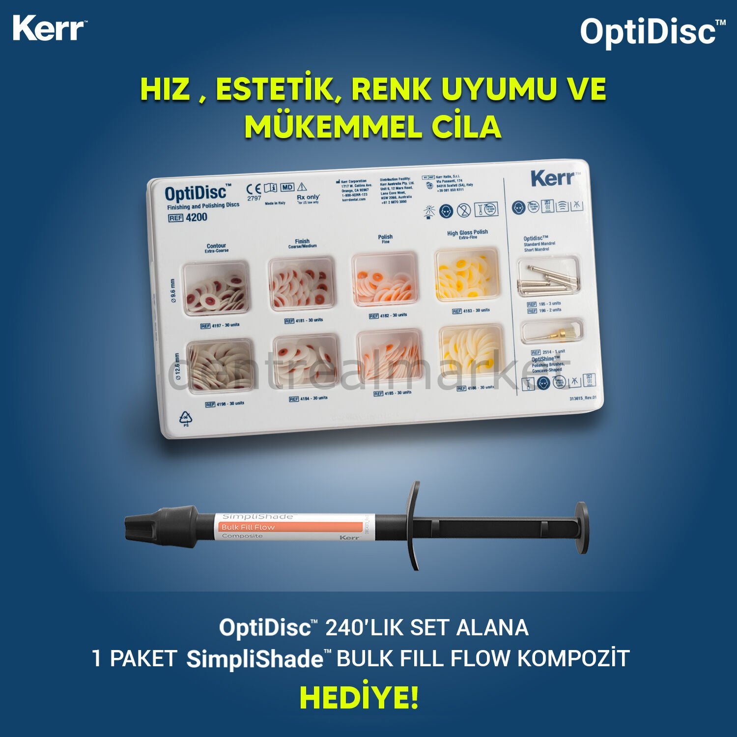 OptiDisc Genel Asorti Kiti 240'lık - Cila Diski Kampanya II