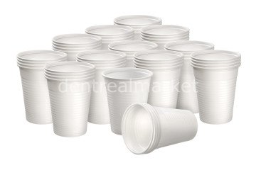 Monoart Renkli Plastik Bardak - 500 Adet White