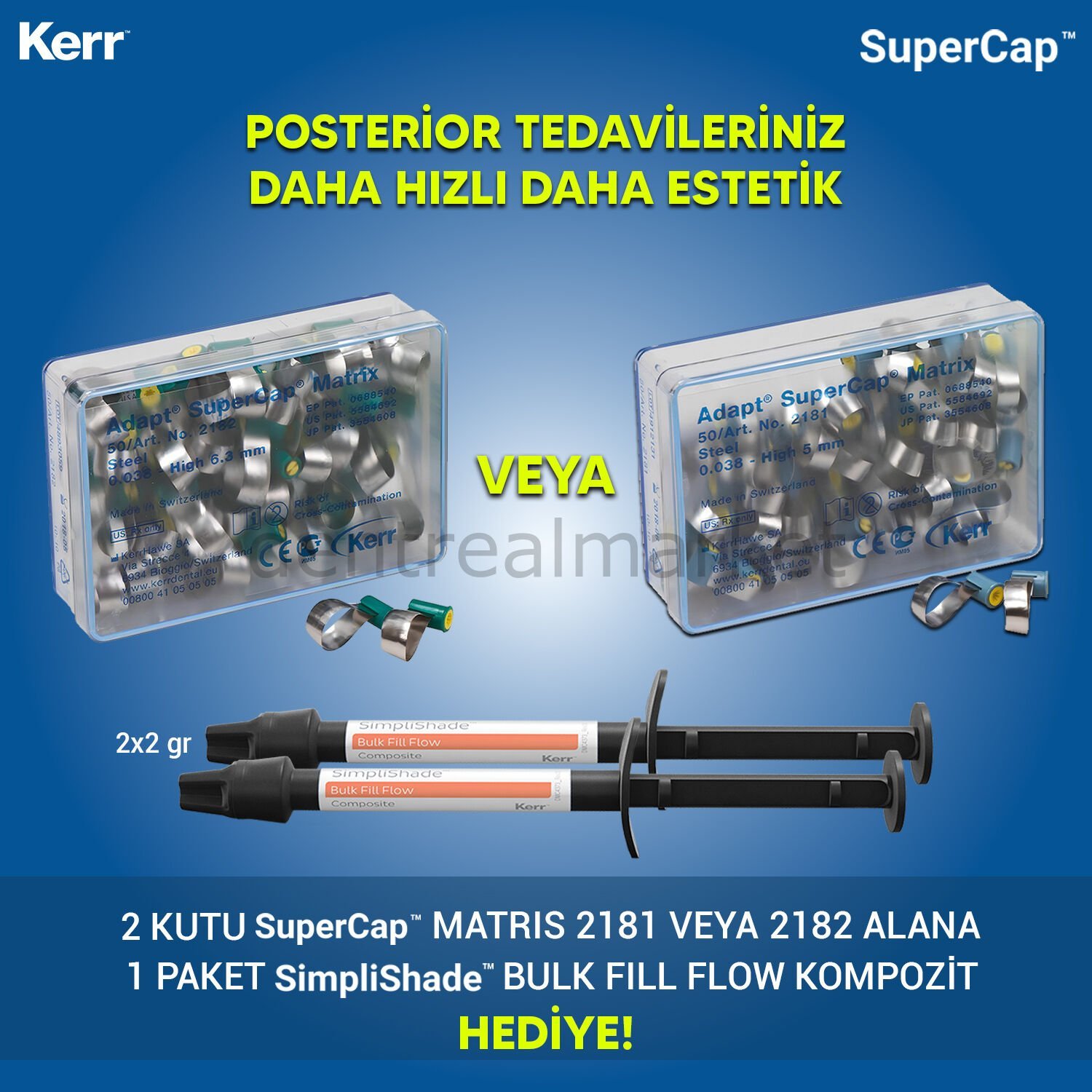 Hawe Supercap Matris Yedeği - SimpliShade Bulk Fill Flow Kampanya II