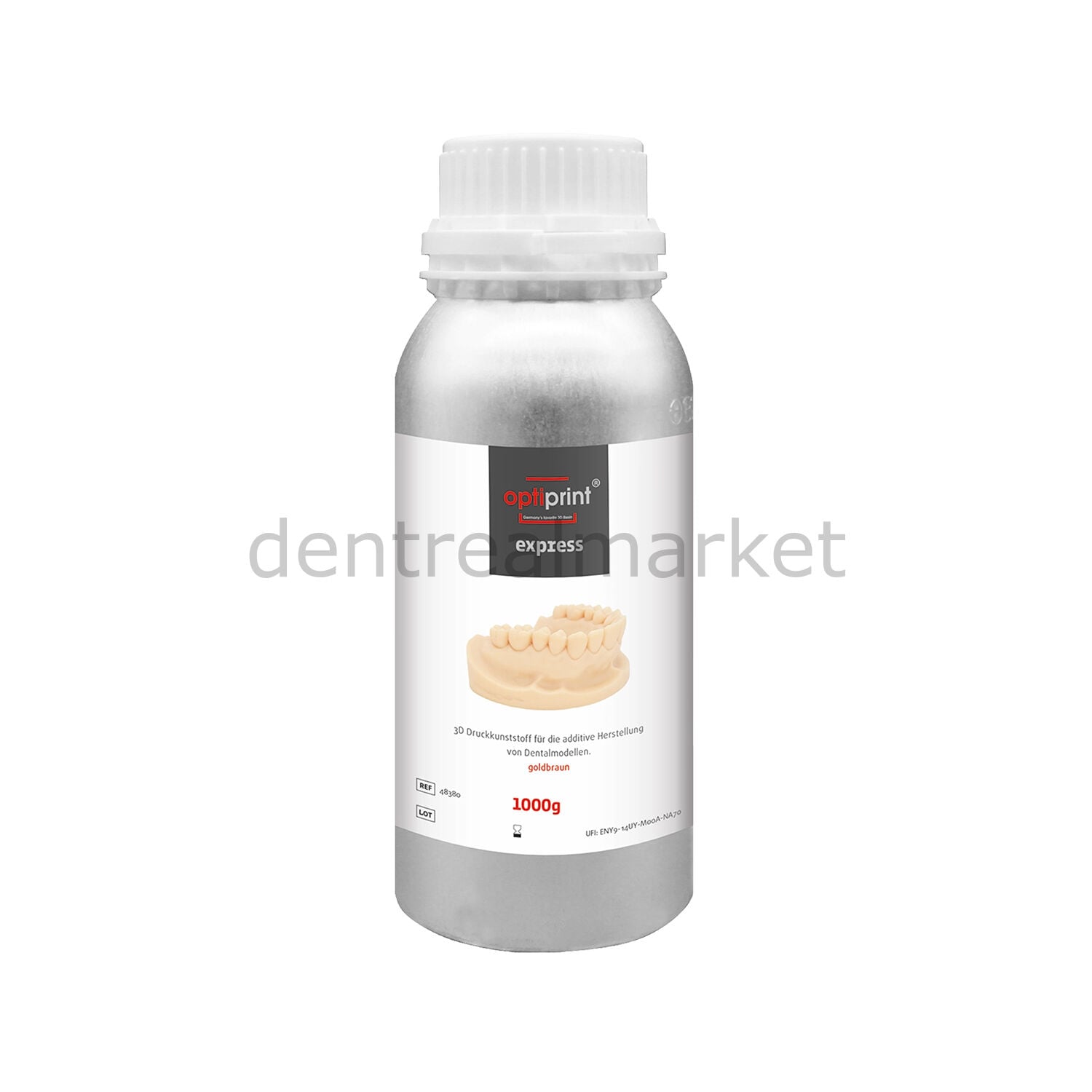 Optiprint Express - Dental Model 3D Yazıcı Reçinesi - 1000 gr Golden Brown