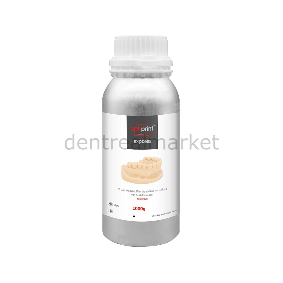 Optiprint Express - Dental Model 3D Yazıcı Reçinesi - 1000 gr Golden Brown