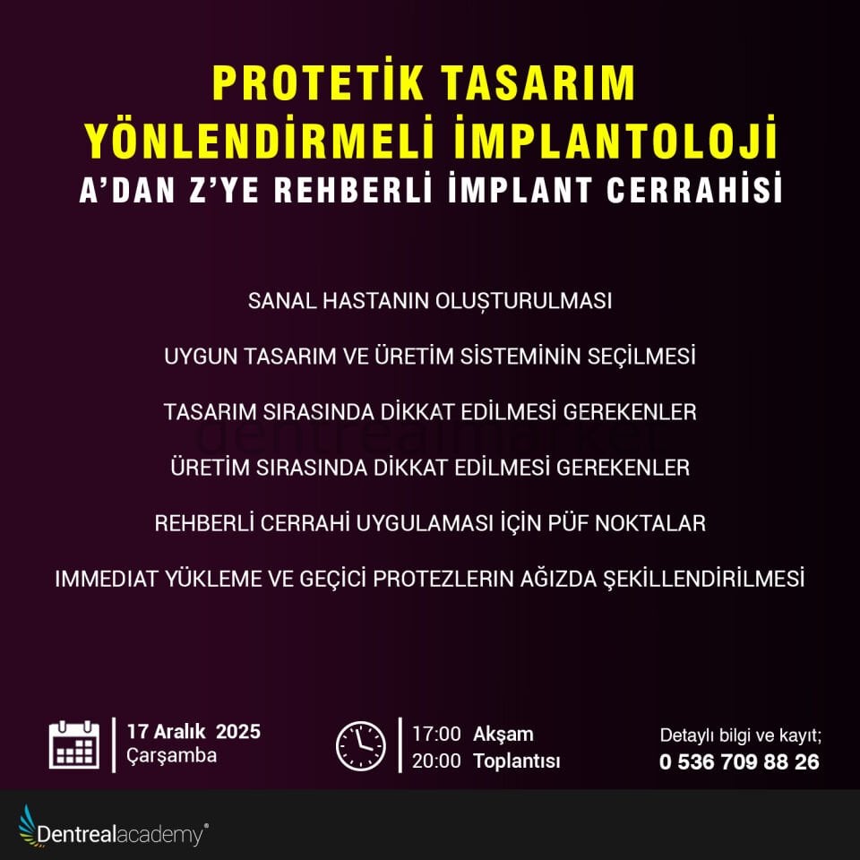 Protetik Tasarım Yönlendirmeli İmplantoloji - A'dan Z'ye Rehberli İmplant Cerrahisi - Dt. Yiğit Şengör