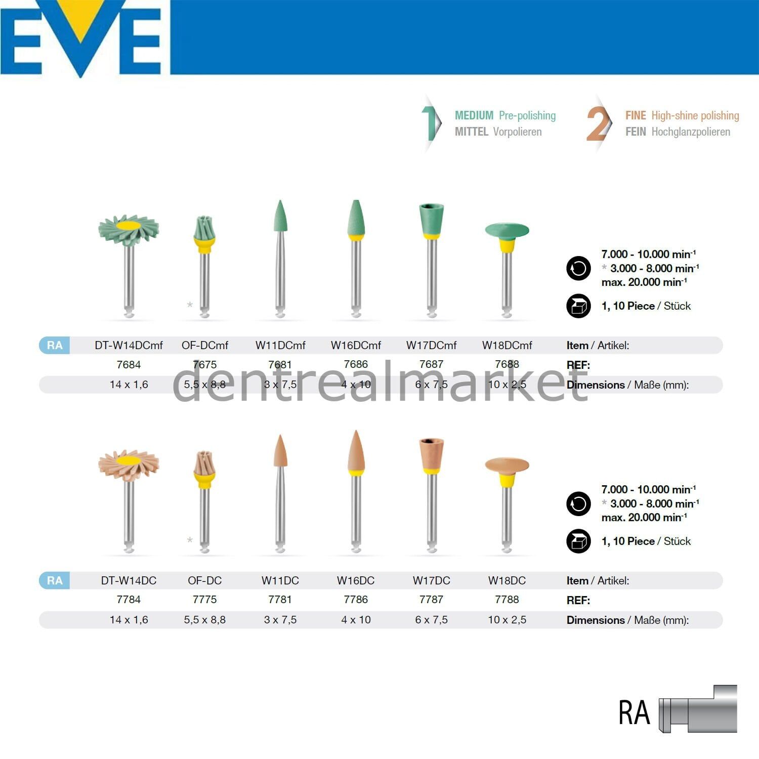 Diacera Elmas İçerikli Zirkonyum Cila Lastiği W16/17/18 - RA W18DCmf