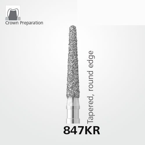 847KR Sentetik Elmas Frez - 5 Adet - Konik