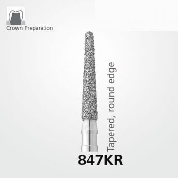 847KR Sentetik Elmas Frez - 5 Adet - Konik