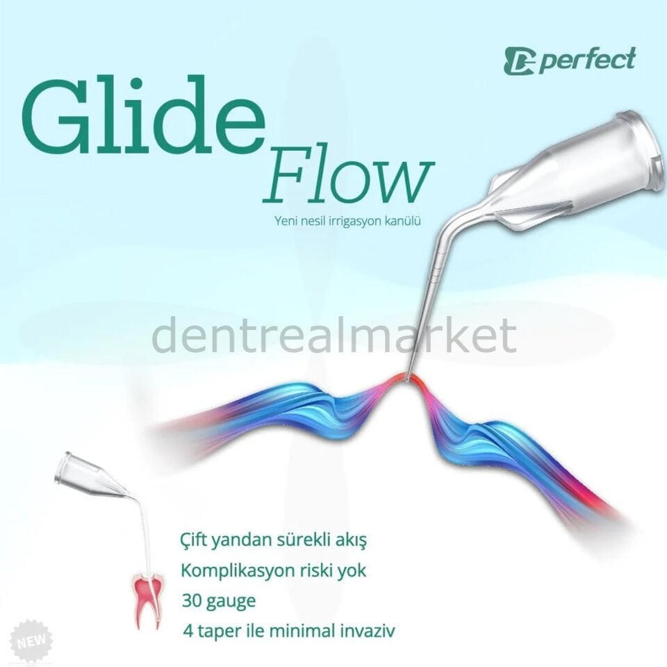 Perfect Glide Flow - Plastik Çift Yandan İrrigasyon Kanülü 30ga
