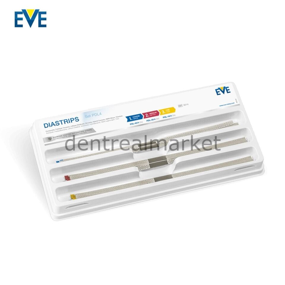 DiaStrips İnterproximal Delikli Arayüz Zımparası Set - 9 Adet / Kutu 2,5 mm