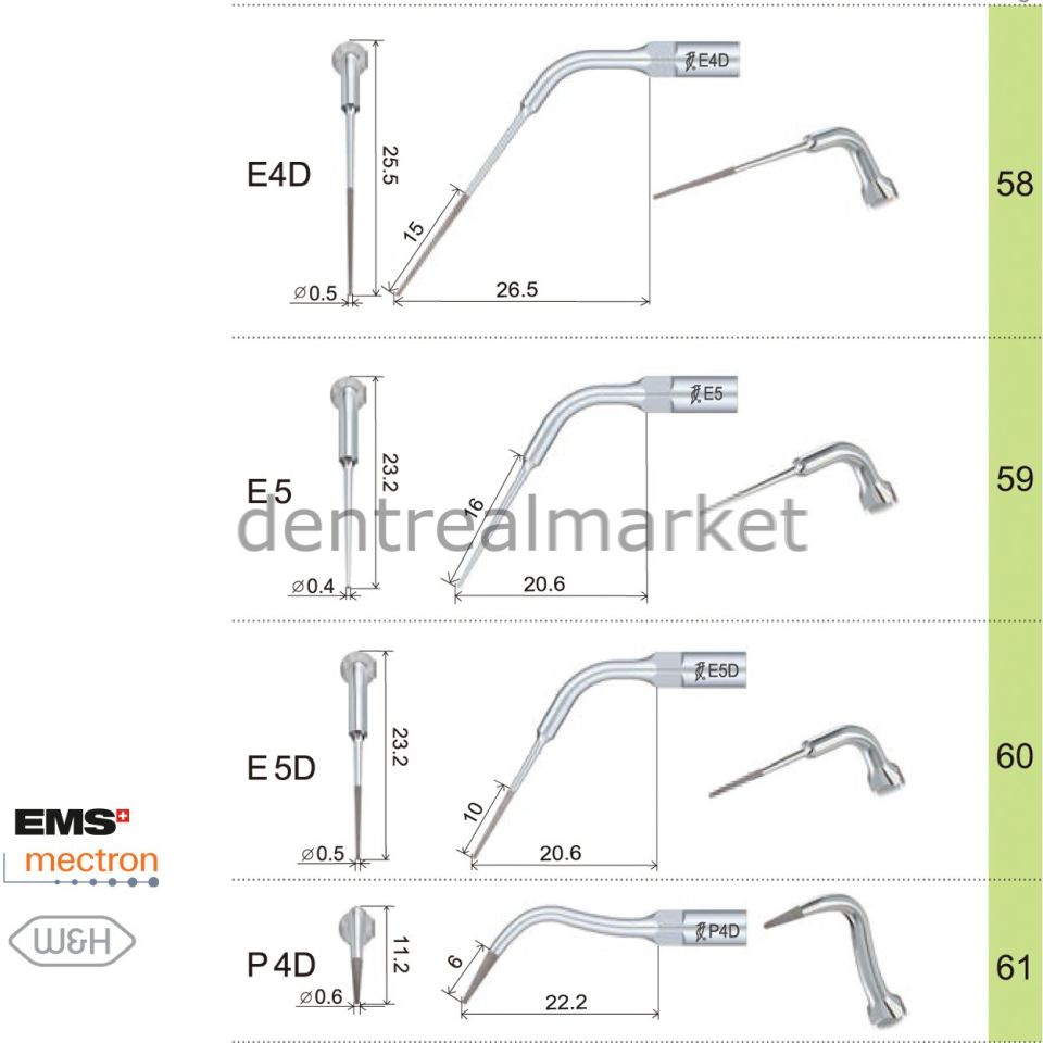 Kavitron Endodonti Ucu E10 - Ems,Mectron,Woodpecker,WH Uyumlu