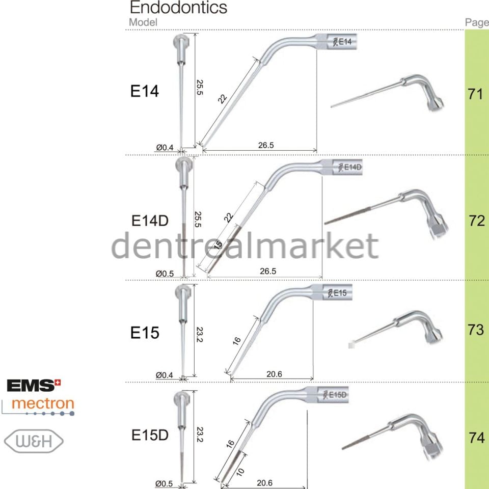 Kavitron Endodonti Ucu E10 - Ems,Mectron,Woodpecker,WH Uyumlu
