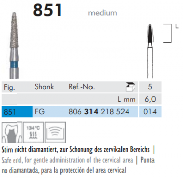851 Sentetik Elmas Frez - 2 Adet