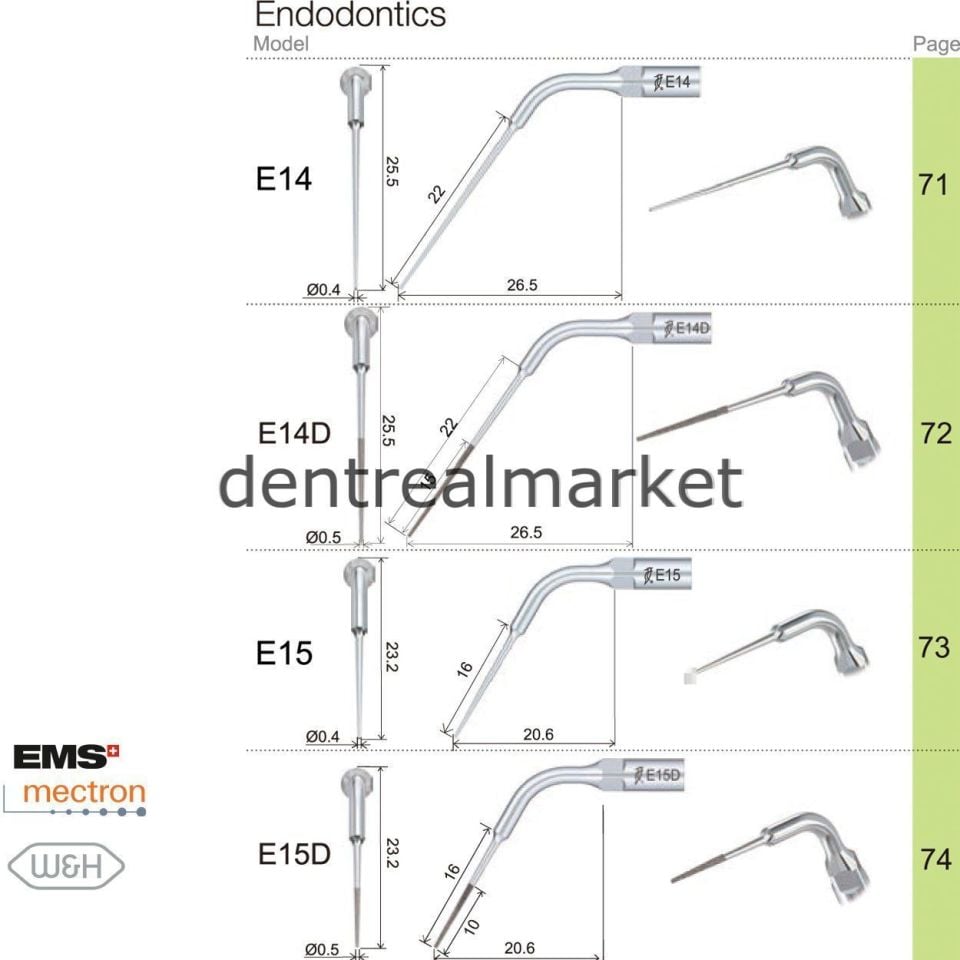 Kavitron Endodonti Ucu E14 - Ems,Mectron,Woodpecker,WH Uyumlu