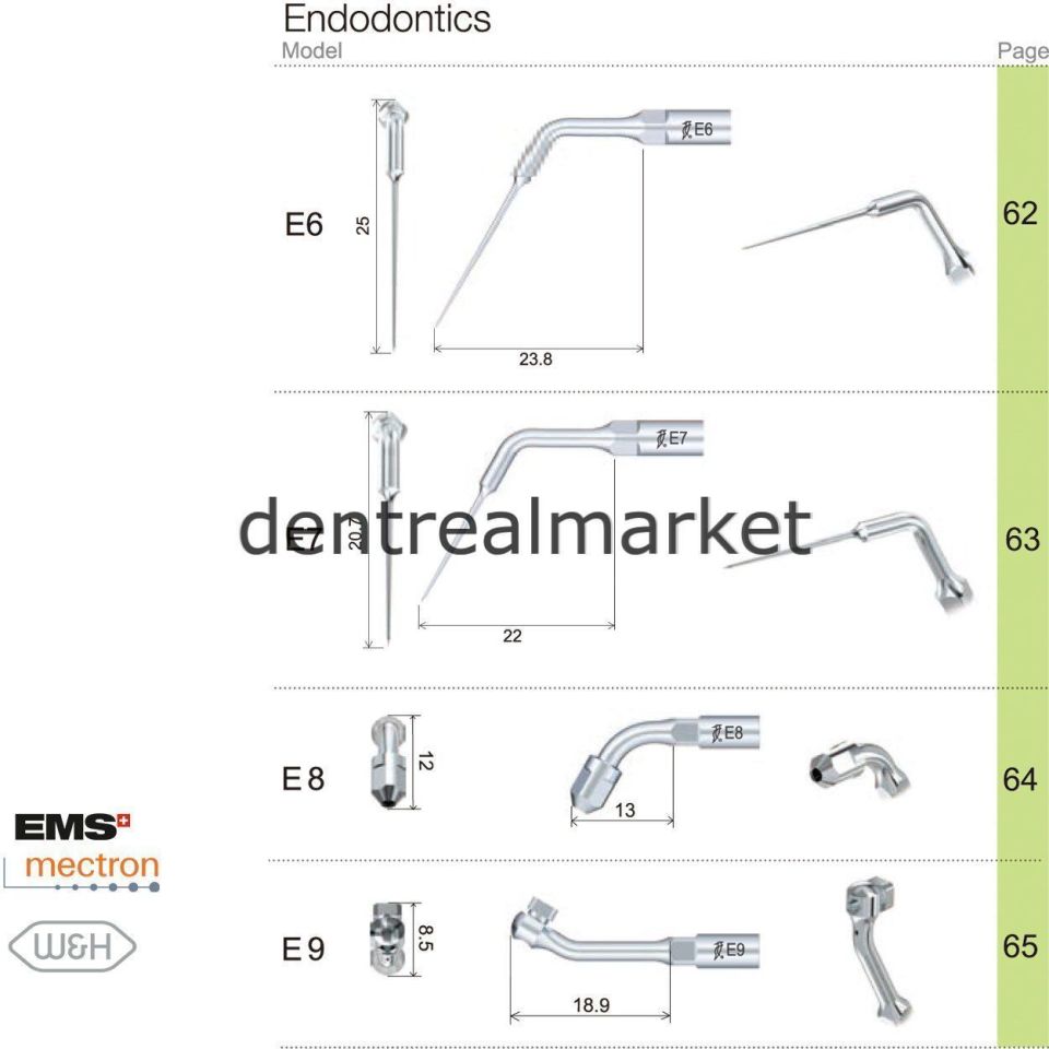 Kavitron Endodonti Ucu E2 - Ems,Mectron,Woodpecker,WH Uyumlu