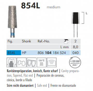 854L Sentetik Elmas Frez - 2 Adet