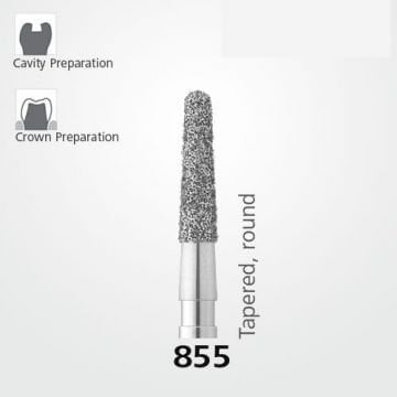 855 Sentetik Elmas Frez - 5 Adet - Konik