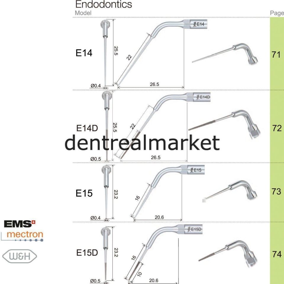 Kavitron Endodonti Ucu E4D - Ems,Mectron,Woodpecker,WH Uyumlu