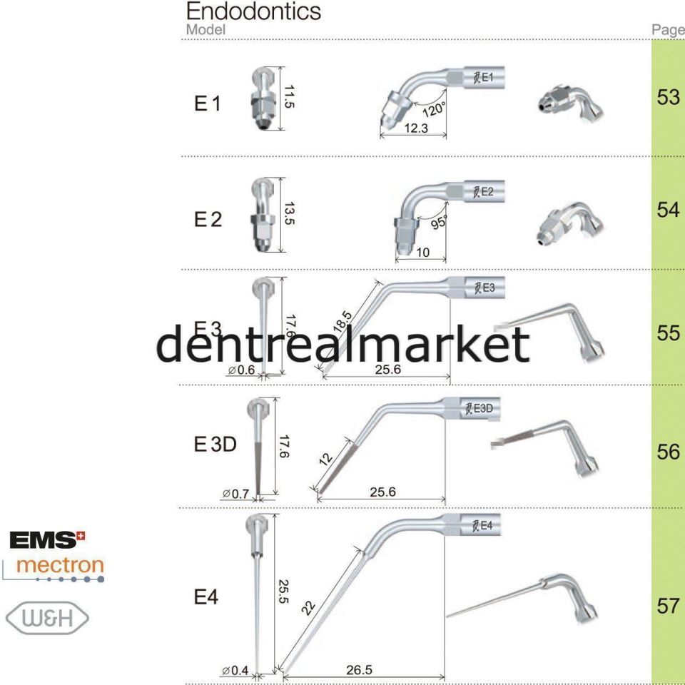 Kavitron Endodonti Ucu E5 - Ems,Mectron,Woodpecker,WH Uyumlu
